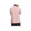 Adidas Letter Print Crew Neck Cotton Casual Loose Short Sleeve Drop Shoulder T-Shirt Men Tops Miracle-Purple Pink JP4580