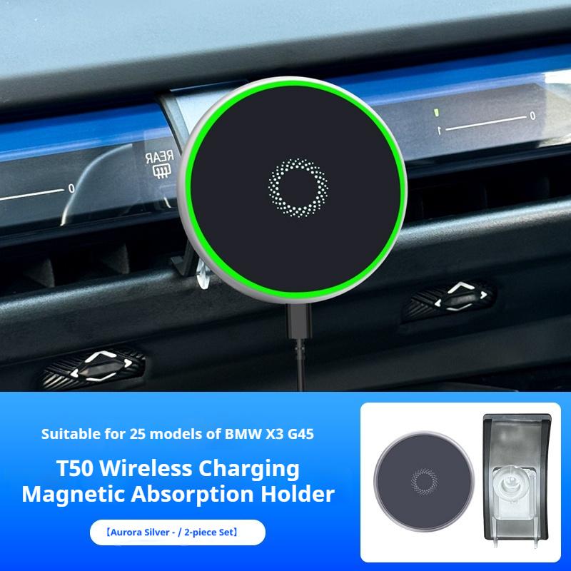 For BMW X3 X5 X6 X7G45 G05 G06 G07 2 3 4 5series G42 G30 G22 G60 2025 Car Wireless Charging Car Phone Mount MagSafe Accessories