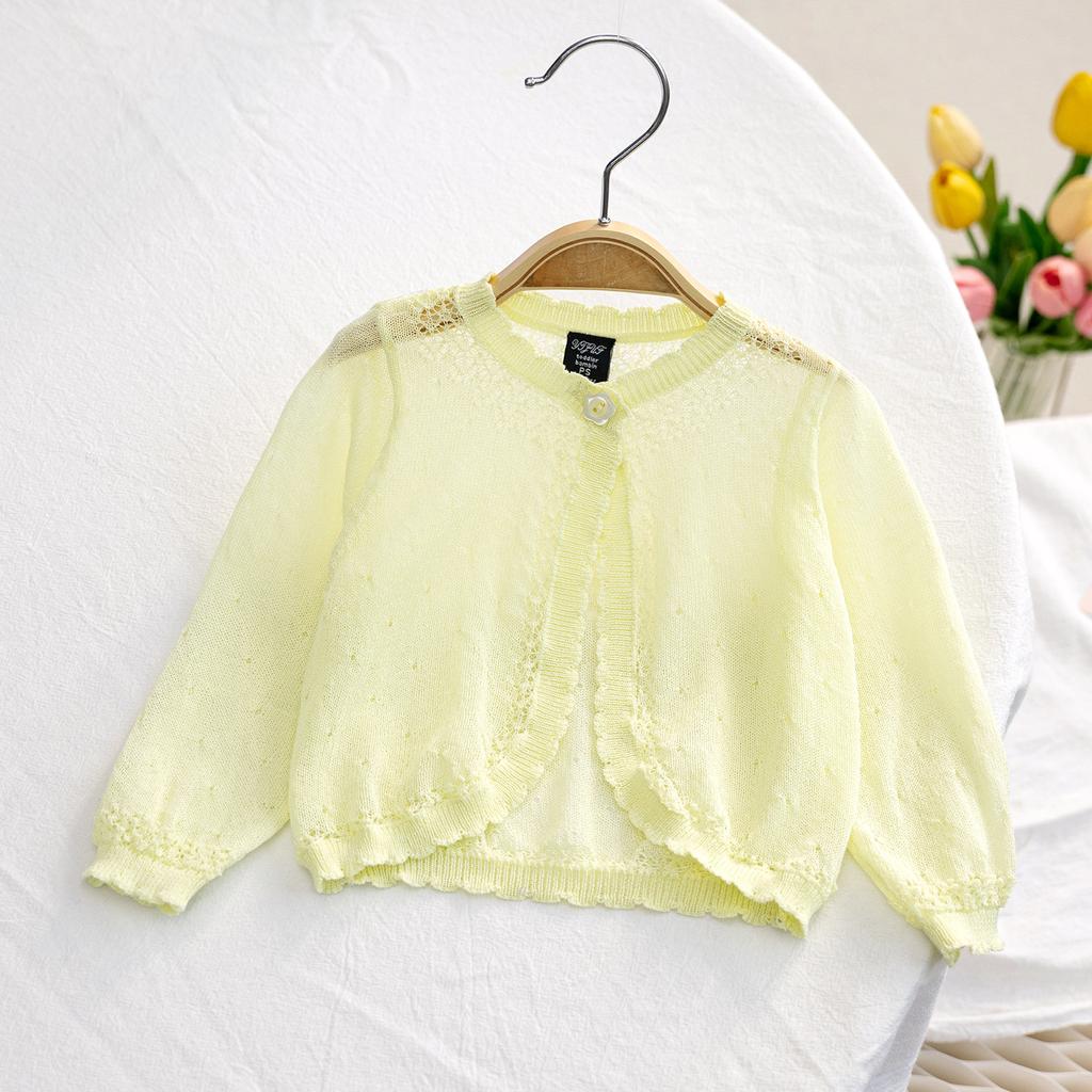 Dívčí a batolecí svetry Cardigan s dlouhým rukávem pro dívky