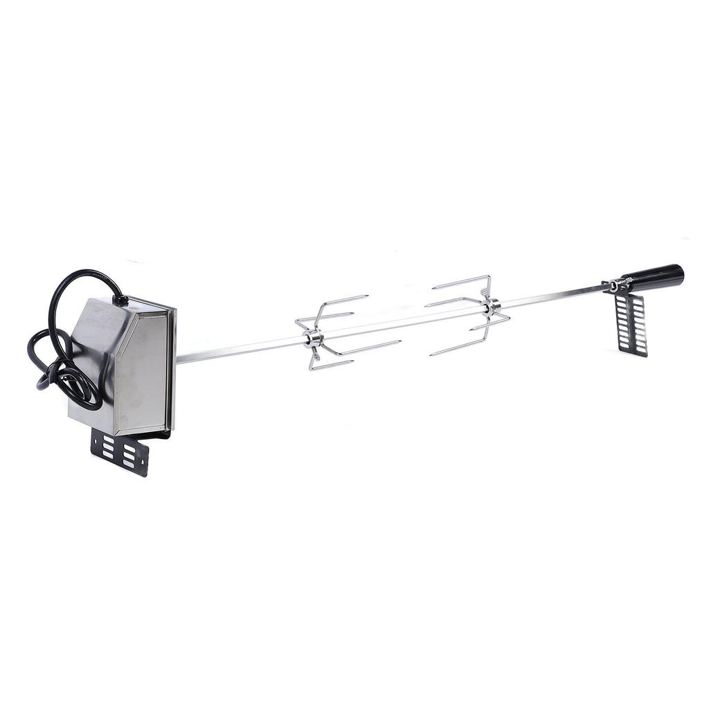 Grill Rotisserie Kit 33lb Load Bearing Easy Assembly Stable Rotating Rotisserie Motor Spit Rod Kit