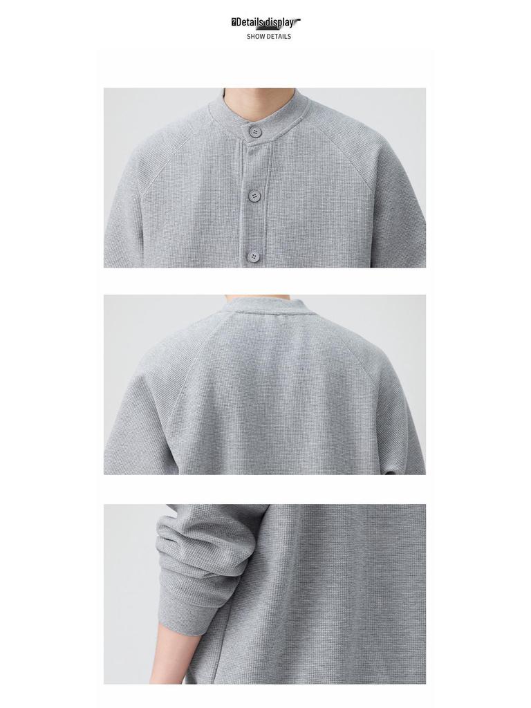 Anyang 2025 Autumn Men's Heavyweight Button Cardigan: Trendy, Loose, Casual Jacket