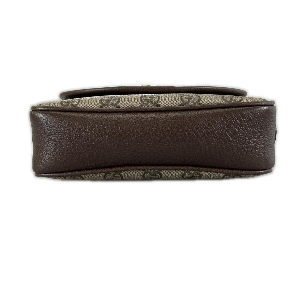 Gucci GG Supreme Shelly Line 772239 Shoulder Bag Brown Women Used