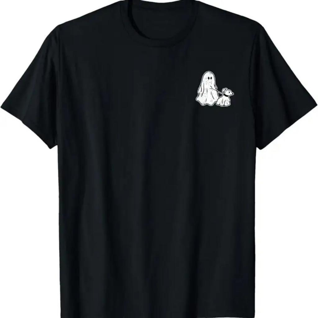 Geest die Puppy Hond Vasthoudt Halloween Kostuum Ghoul Liefhebber T-shirt