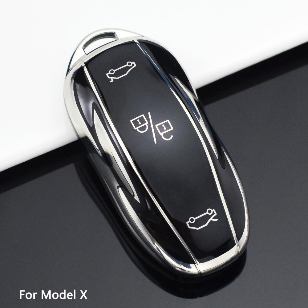 Premium Soft TPU Smart Key Fob Protective Shell For Tesla Model 3 Model Y Model S Model X Key Fob Cover Key Chain Accessories