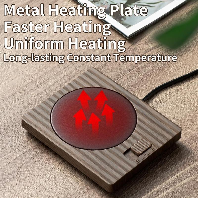 CYCLI-Cup Warmer With Metal Heating Plate 2 Temperature Settings For Office Desks US Plug