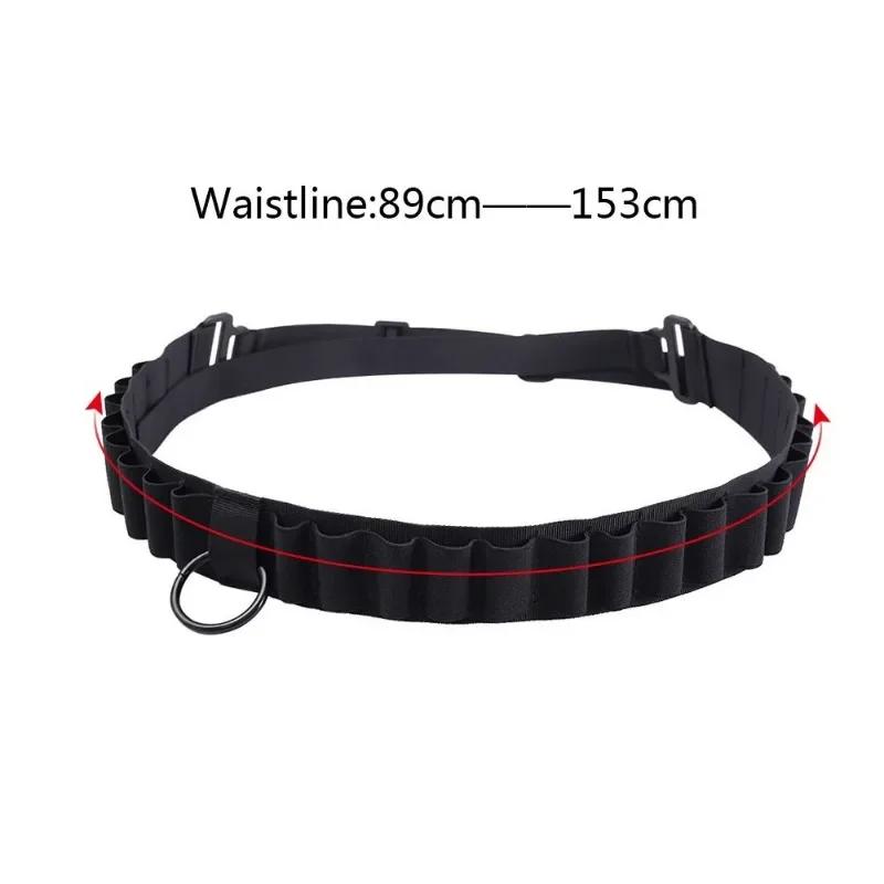 Tactical 25 Rounds Ammo Shell Holder Belt 12 Gauge Ammo Pouch Military Shotgun Cartridge Belt Waist Bullet Cartridges Holster