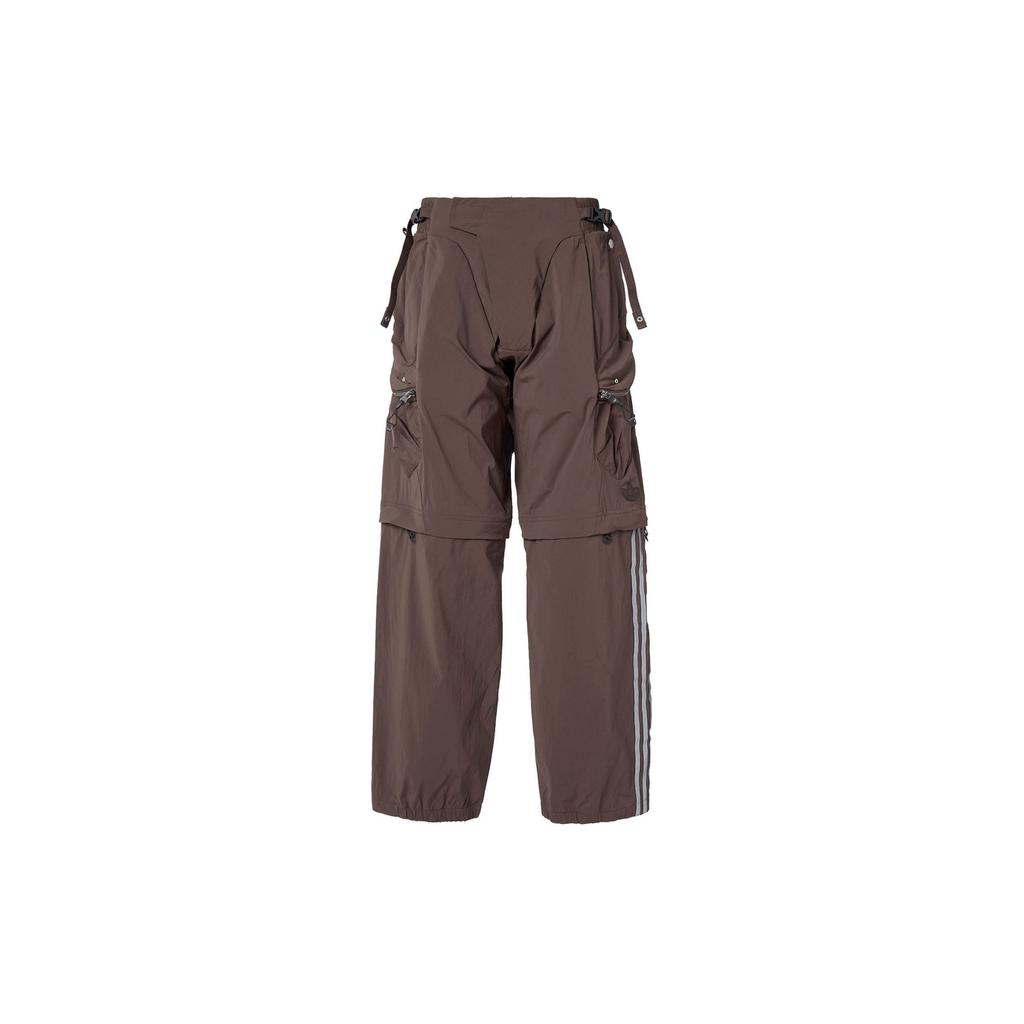 Adidas Originals FW23 Three Stripes Removable Track Exploration Multi-Functional Vintage Sports Cargo Pants Unisex Pants Brown IX7083