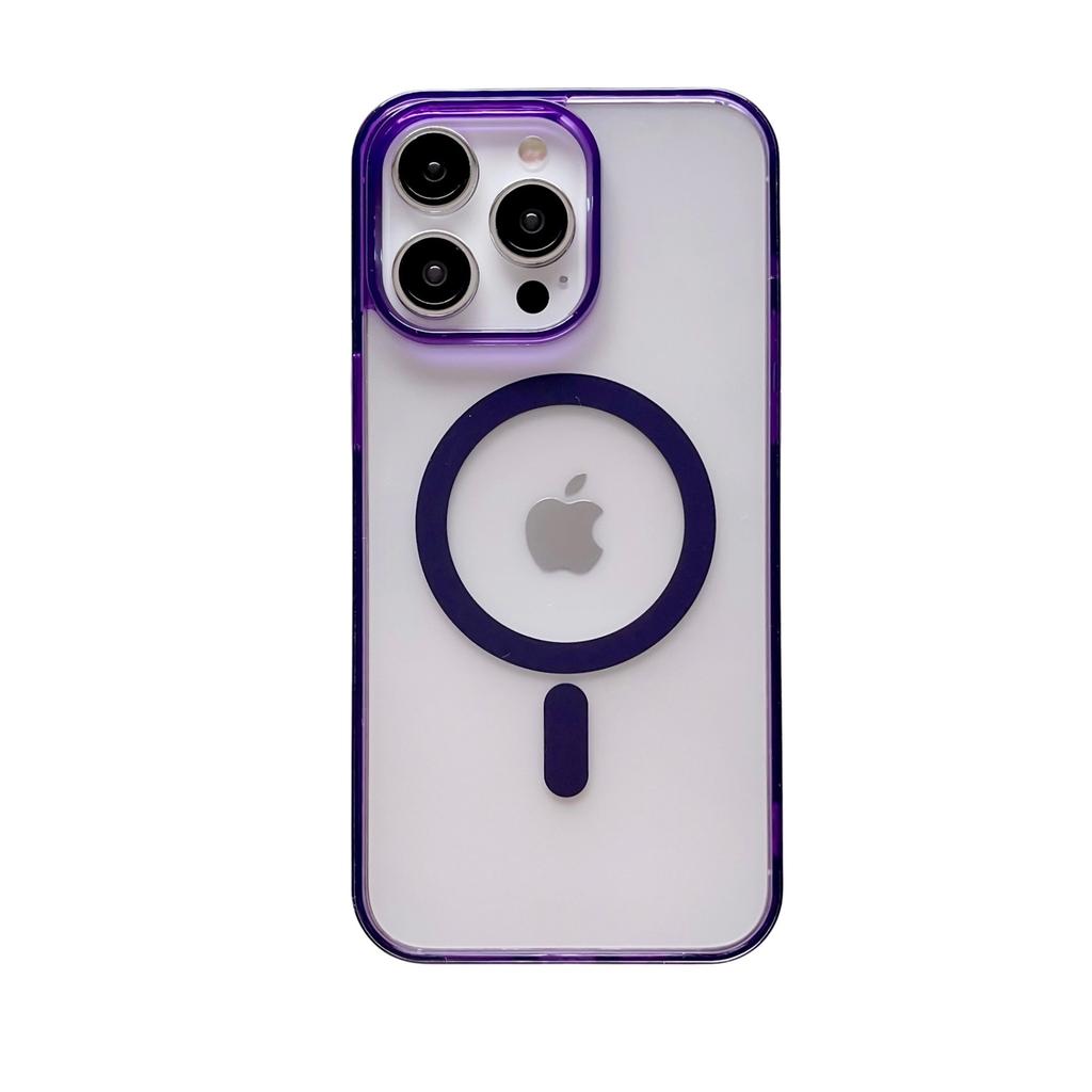 Suitable for Apple 15 Acrylic Phone Case, Magnetic Attraction, Iphone14 Transparent Skin Feel, 13 Full Cover, 12promax Hard Case