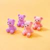 1Pc Solid Colored Stereo Simulation Bear Miniatures Sitting Bear Creative Ornament Desktop Decoration Diy Jewelry Cute Animal