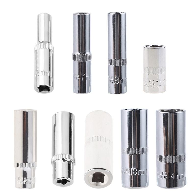 1 szt. 1/4 sześciokątny klucz zapadkowy przedłużka nasadka pręt adapter nasadki klucz nasadowy klucz płaski konwerter narzędzie 6-14MM przegub uniwersalny