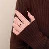 Retro Simple Oil Drop Love Splicing Open Ring Lower Index Finger Ring Personalized Jewelry Women