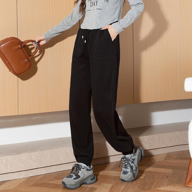 TonLion Women's Loose Pocket Cuffed Trousers