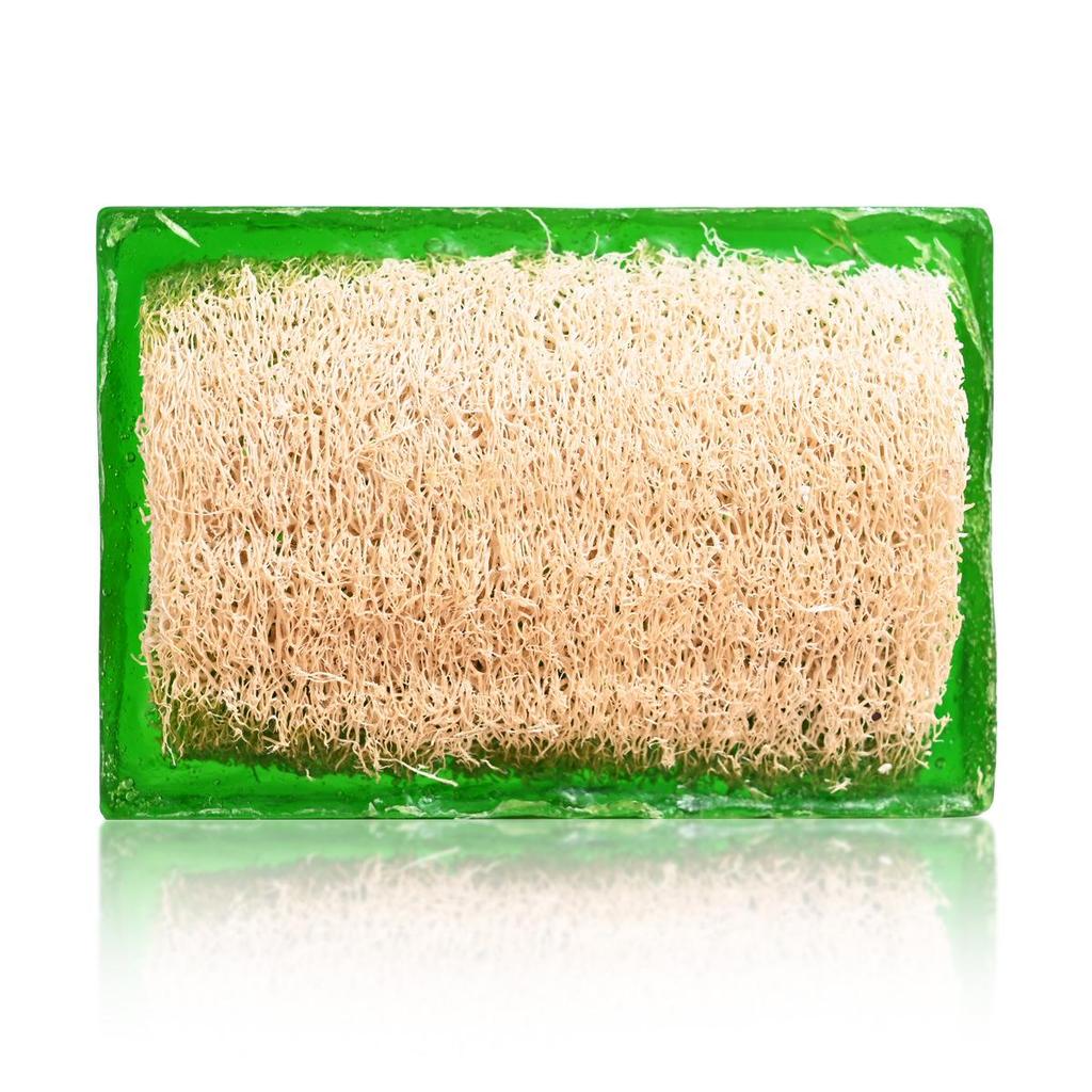 Lemon Scented Handmade Loofah Soap: Deep Cleansing, Moisturizing, Exfoliating Bath & Face Wash