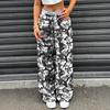 Women's Clothing European American New Camouflage Fashion Slim Low-waist Straight Leg Pants