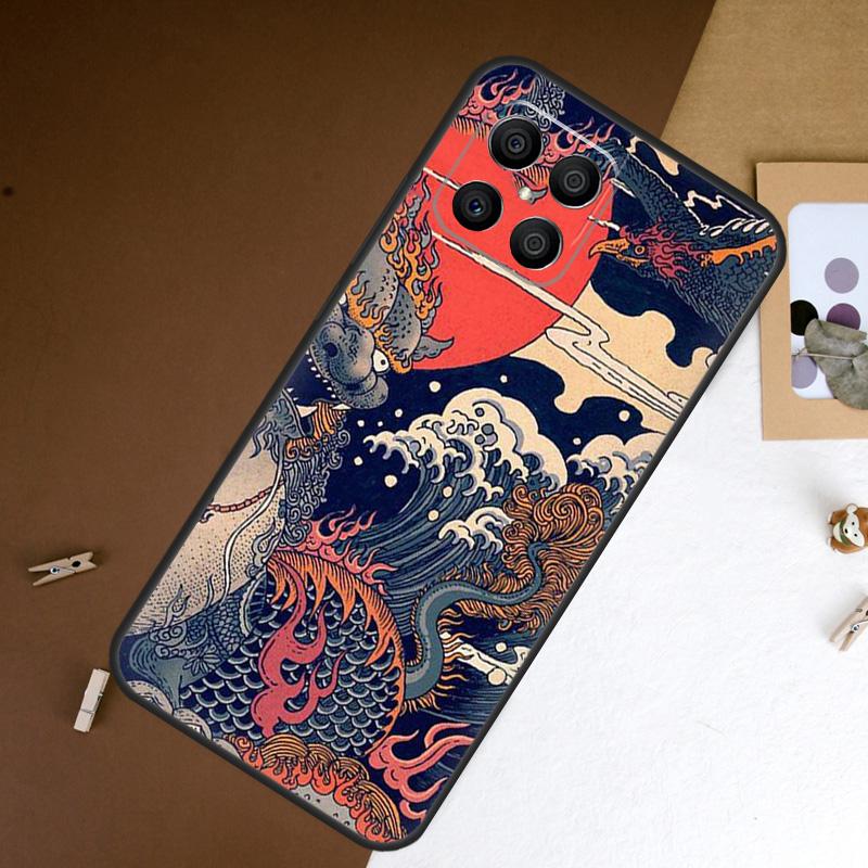Japanese Great Wave of Kanagawa Case For Honor Magic 5 Lite Magic 6 Pro 50 70 90 X6 X7 X8 X9 8X X7a X6a X8a X9a X9b Cover