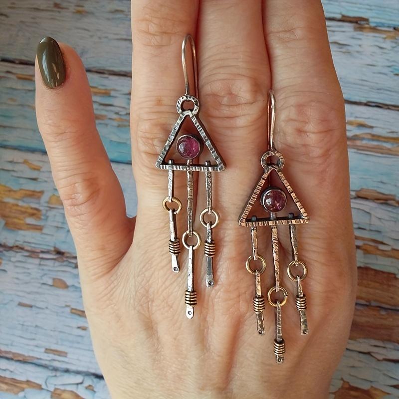 

Креативные ретро-серьги с геометрическими треугольниками, изысканный подарок, подходящий для женщин и девочек.