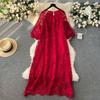 Dress Retro Exquisite Hollow-out Crochet Loose Lace