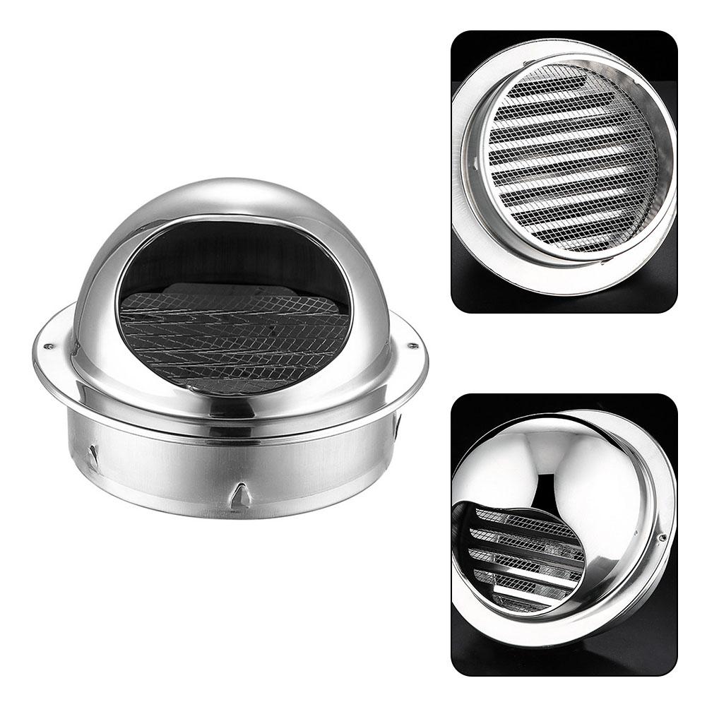 Silver Vent Cap Stainless Steel Windproof Hemispherical
