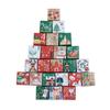 24pcs Christmas Advent Calendar Candy Box Santa Countdown Paper Gift Box 1-24 Number Christmas Gift Packaging Box Decor
