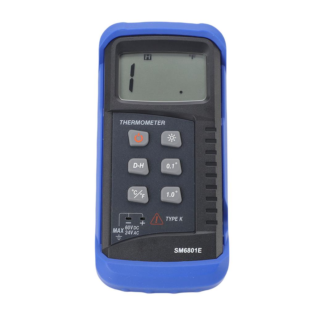 Digital Temperature Meter LCD Display Thermocouple Temperature Tester for Liquid Steam Gas Solid Medium Fits 4 Probes