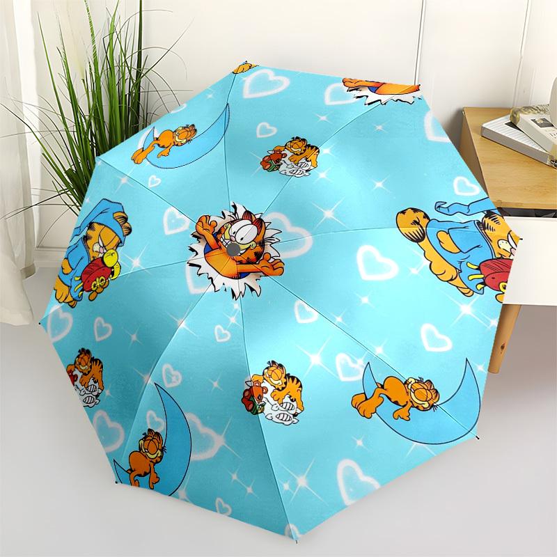 

1pc Garfield Blue Moon Adventure Umbrella with Plastic Handle,Suitable for All Seasons Home Travel Outdoor UmbrellaM1383