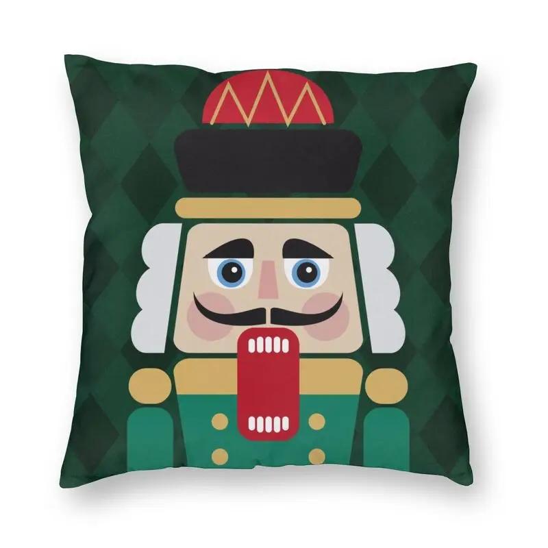 Nutcracker Doll Print Sofa Cushion Cover Pillowcase Home Decoration Party Car Bedding