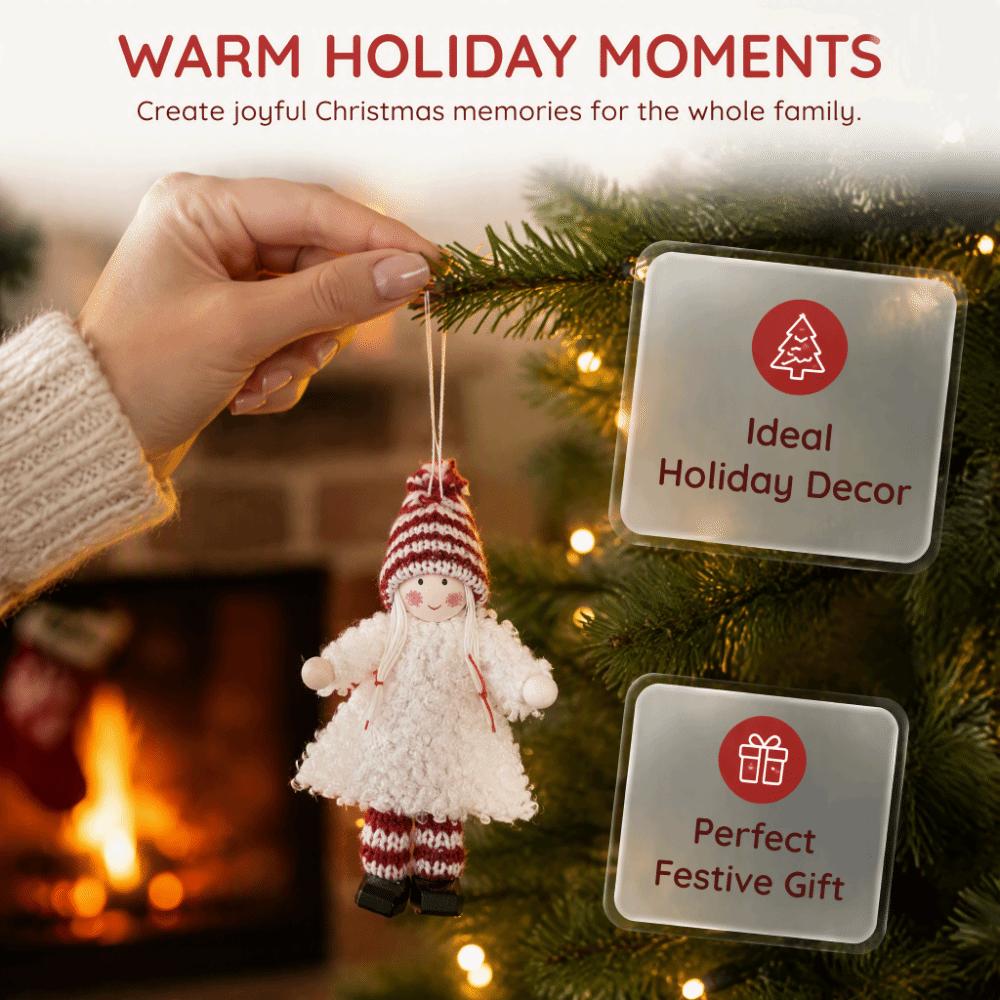 Small Doll Christmas Decor Skiing Doll Christmas Figurine Exquisite Tree Hanging Decor Gift