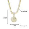 Trendy Hip Hop 'The Last Supper' Pendant Necklace with Rhinestone Tennis Chain