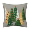 Festival Polyester Cushion Cover With Christmas Tree Designs Soft Sturdy Pillowcase For Home Decoration