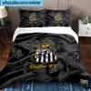 3er-Set Kraftvolles Fußballwappen Design Gedruckt Bettwäsche-Set Bettbezug Verschluss Enthält 1 Bettbezug & 2 Kissenbezüge Bettwäsche-Sets Heimdekoration Geschenke