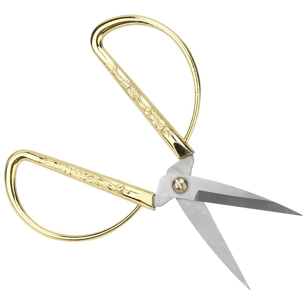 Household Stainless Steel Scissors with Beautiful Chinese Dragon Phoenix Pattern Handle (3.5 )