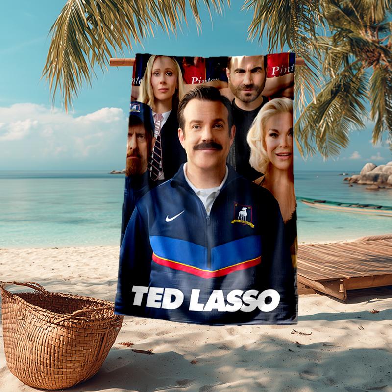 Ultra-Soft Beach Towel with Ted Lasso Theme,Ideal for Pool - Camping, Diving - Perfect Travel Essential, Vibrant Beach Towel.