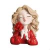 Figura Femenina Hecha de Resina con Flor, Coleccionista';s Artículo, Figura de Escritorio, Escultura