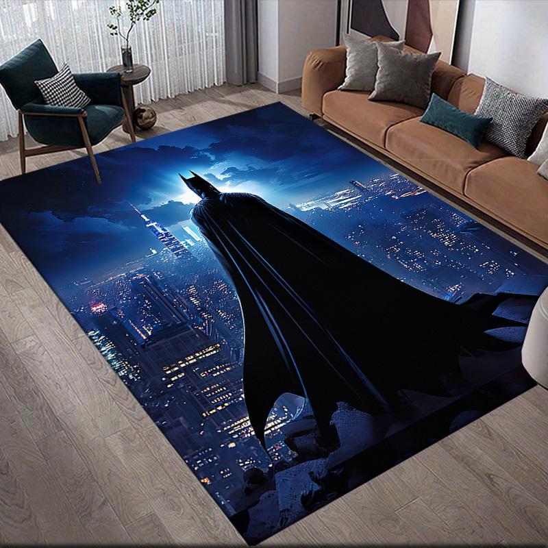 

City Batman Anti-Slip Rug, Rectangular Carpet for Home Living Room, Bedroom & Sofa Zone 60x90cm