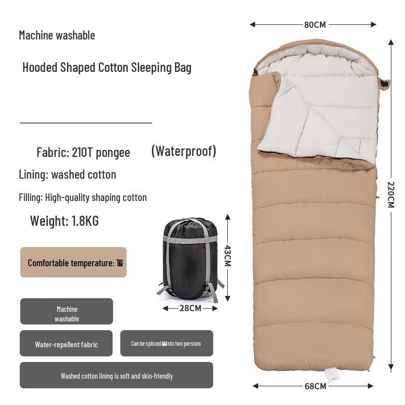 Li Shen Washed Cotton Warm Double Sleeping Bag