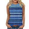 Bunte Streifen 3D-Druck Tanktops Damen Neu O-Ausschnitt Lässige Weste Schulterfrei Y2k Elegant Ärmelloses Top Camisole Damenbekleidung