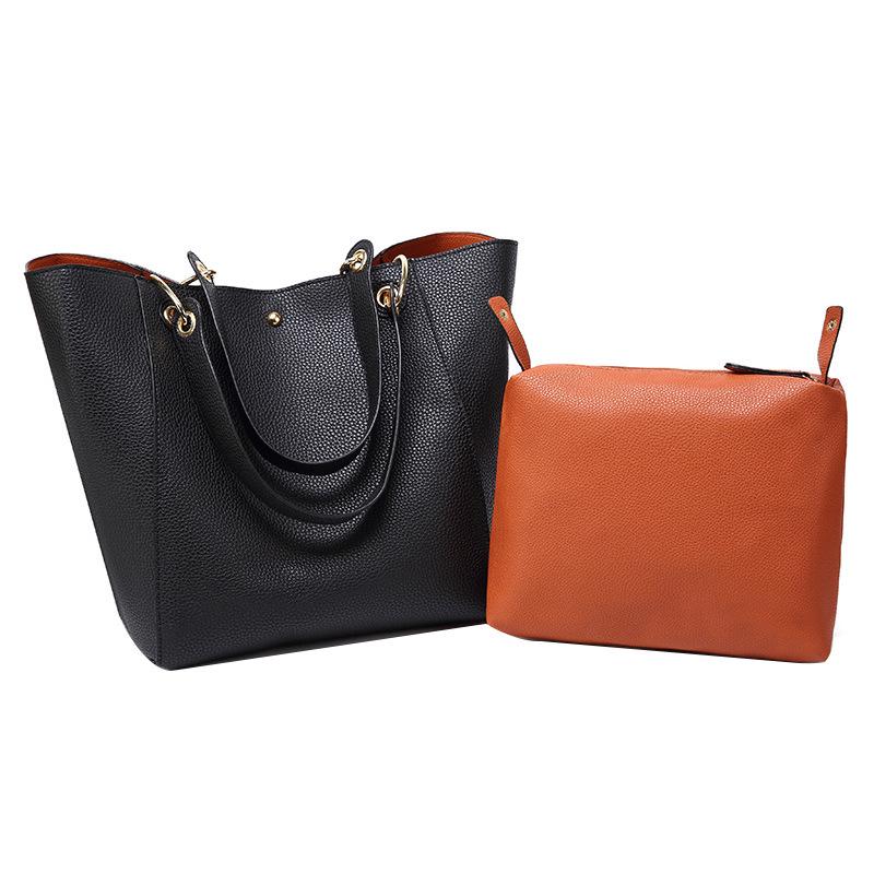 Borsa a Tote Trendy da Donna 2020 a Grande Capacità con Fibbia Magnetica per Mamma e Bambino