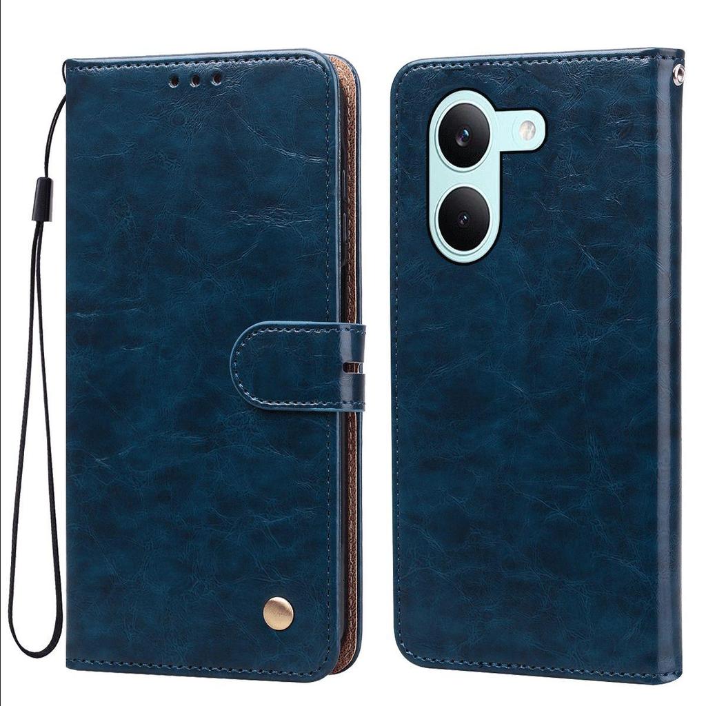 Vintage Crazy Horse Texture PU Leather Flip Wallet Phone Case for Xiaomi POCO X8 Pro Card Holder Kickstand Shockproof Protective Cover