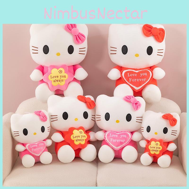Flower Hellokitty Plush Doll Heart Cat Stuffed Toy Strawberry Angel Decoration