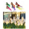 6Pcs Artificial Feather Birds With Vibrant Colors And Realistic Look Perfect For Garden Home Decor Diy Crafts Party Ornaments