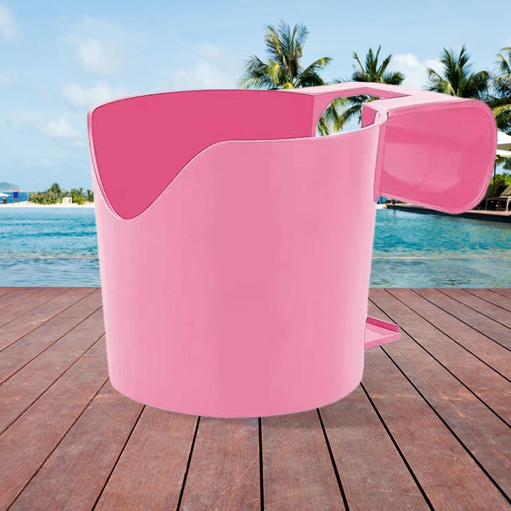 Pool Cup Holder No Punching Portable Beverage Holder Swimming Pool Side Storage Shelf for Above Ground Pools