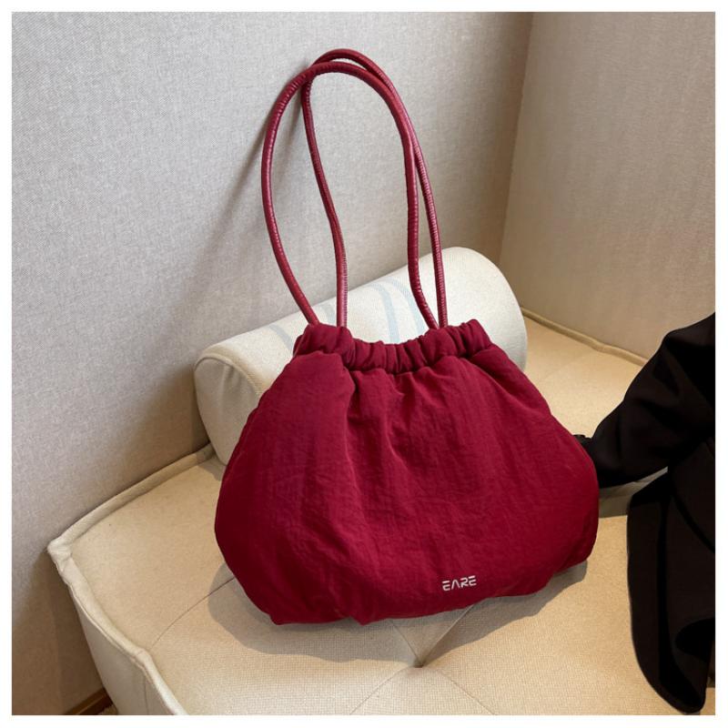 Lässige, flauschige Tasche für Damen, große Kapazität, einzelne Schultertasche, Baumwollhandtasche, ultraleichte Umhängetasche