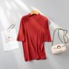 Puyuan 2025 Women's High Neck Merino Wool Base Layer - Classic Autumn/Winter Mid-Sleeve Essential