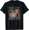 Amerikanisches 250. Jubiläum USA Flagge 4. Juli Unisex T-Shirt