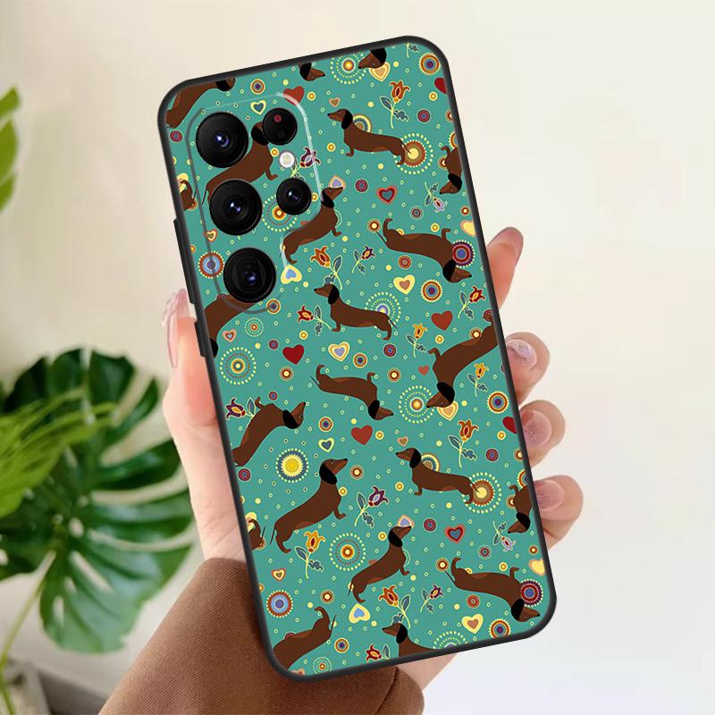 Dachshund Dog Soft Case For Samsung Galaxy S24 Ultra S21 S22 S23 S25 Plus S20 FE S9 S10 S23 FE Phone Cover