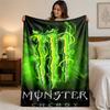 Manta de Franela con Estampado Monster Energy Manta de Felpa Acogedora y Cálida para Cama Sofá Sillón Uso Doméstico Interior