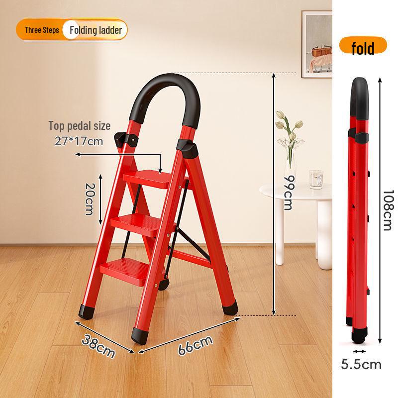 Multifunctional Folding Carbon Steel Ladder and Clothes Drying Rack