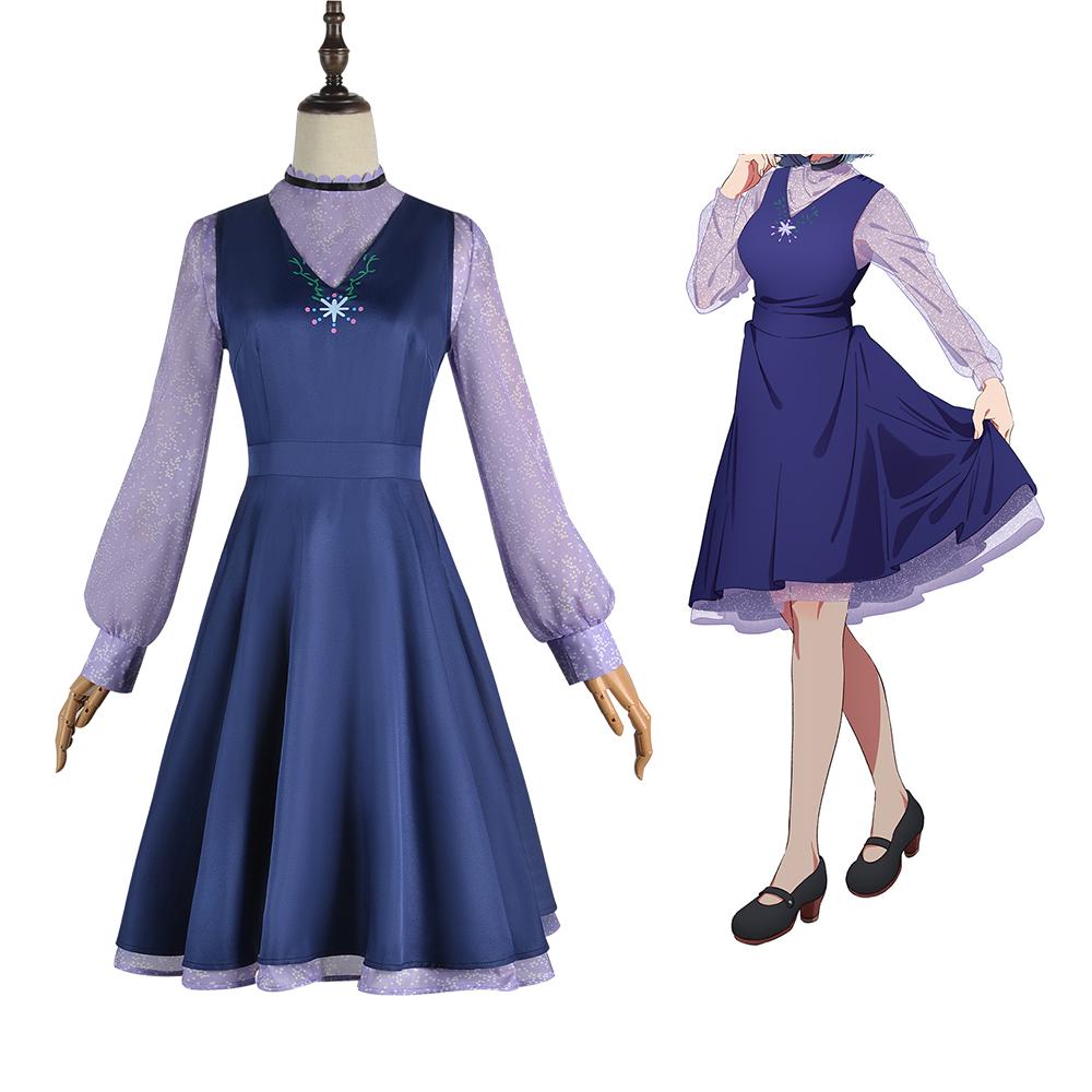 Japanese Anime Oshi No Ko Girls Hoshino Ai Cosplay Costume Carnival Vintage Pink Lolita Dress Rubii Akuamarin School Uniform Wig