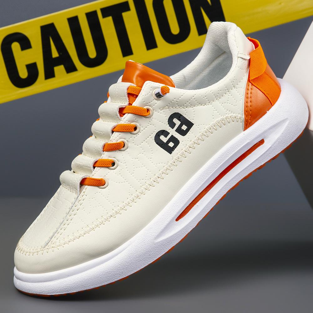 Board shoes men's platform men's white shoes fashionable breathable non-slip wear-resistant lace-up sports shoes trendy shoes Forrest Gump shoes