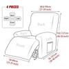 1 Seater Split Recliner Sofa Covers Jacquard Anti-dirty Chair Covers Leaves Relax Lounger Armchair Couch Cover for Living Room